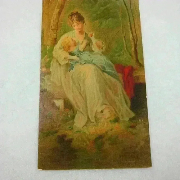 Victorian Art Print Mother Child Happy Hours Woods True & Co Antique 1880 - Picture 9 of 12